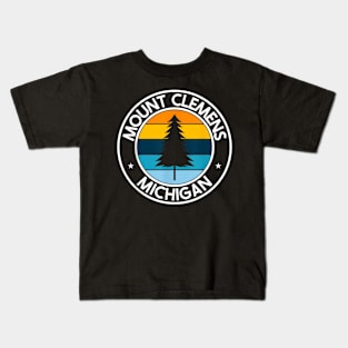 Mount Michigan MI USA City Pride Retro Sunset Kids T-Shirt